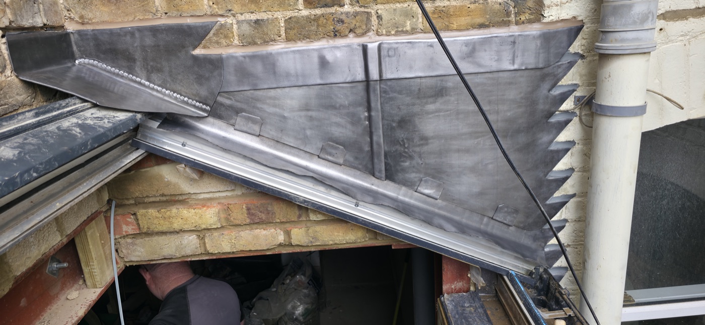 Lead canopy and porch flashing