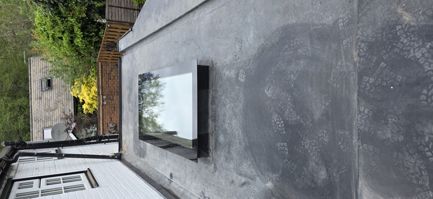 GRP flat roof with flush rooflight, completed