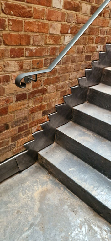Bespoke lead stair tread cladding