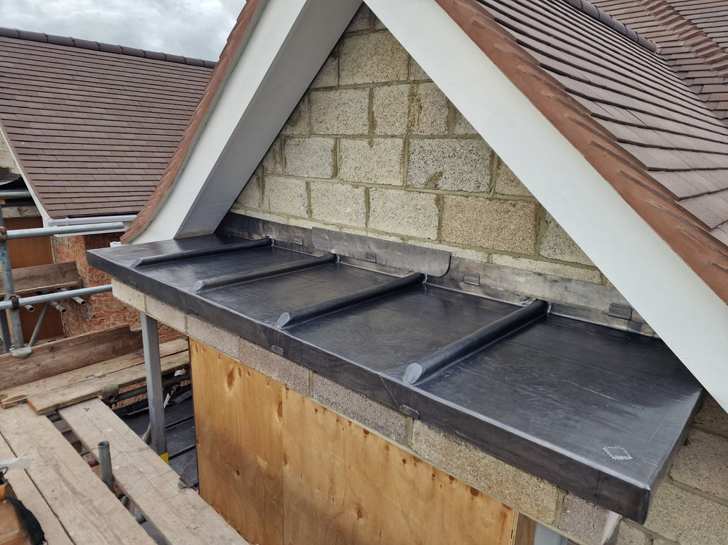 Lead flat section on dormer extension